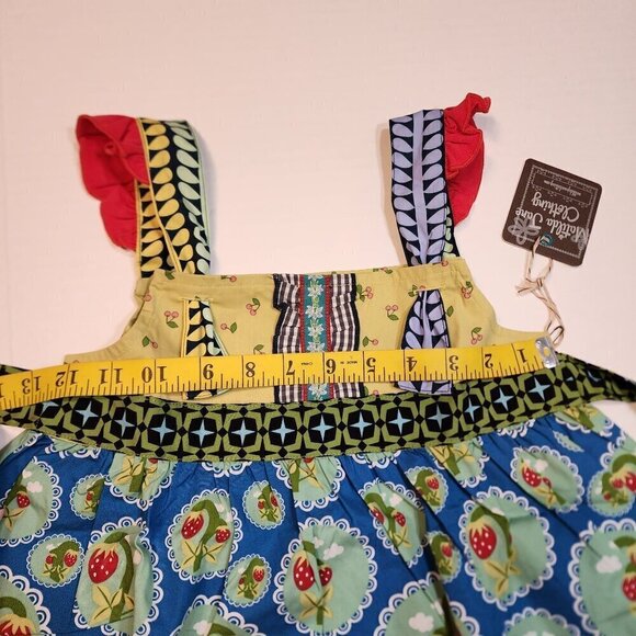 Matilda Jane size 4 Love Bug Strawberry Knot Top Wonderful Parade - Picture 9 of 9